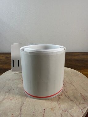 White Thermal Label Roll with Red Edge